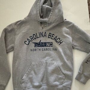 Hooded Sweatshirt Youth Large Gray Carolina Beach